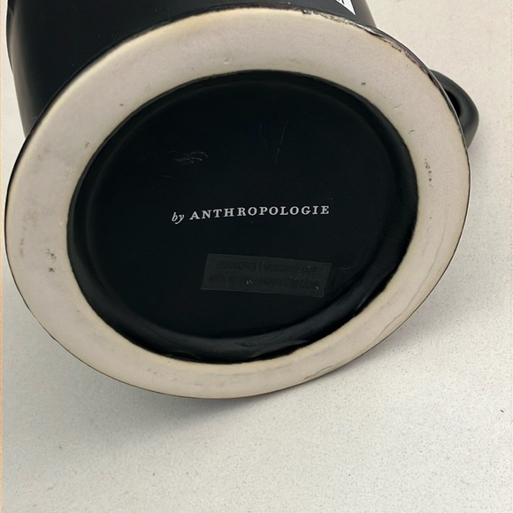 Anthropologie Monogrammed letter E Black Matte Mug / coffee beverage cup - Picture 2 of 12